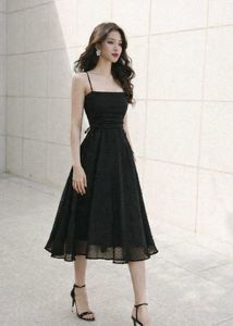 Elegant Black Midi Dress