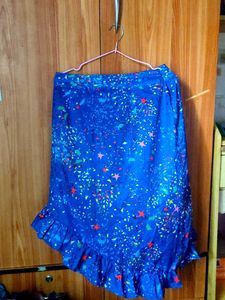 Blue Starry Wrap Skirt