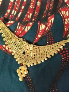 Gold Rhinestone Bib Necklace