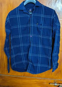 Blue Checked Casual Shirt