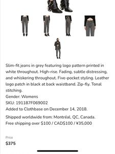 alexanderwangny logo patterned Denims