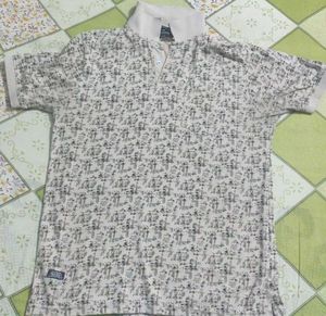 Patterned Polo T-Shirt