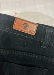 Black Cargo Wide Leg Jeans