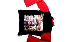 Color Block Long Sleeve  T-Shirt