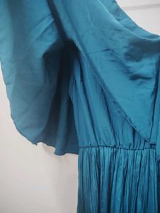 Teal Layered Midi Dress