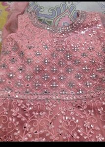 Pink Embellished Anarkali Dress