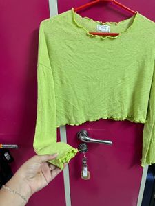 Cute Green Crop Top