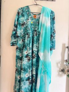 Floral Print Anarkali Suit