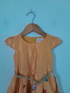 Yellow Printed Frock (Girl&#39;s)