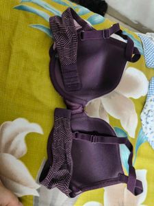 Patterned Purple Bra - 32B