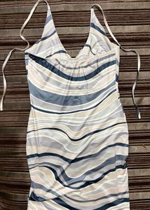 URBANIC Swirl Print Backless Dress
