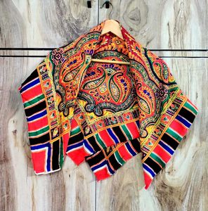 Colorful Paisley Print Scarf big size