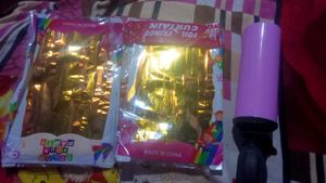 Foil Fringe Curtain Party Set