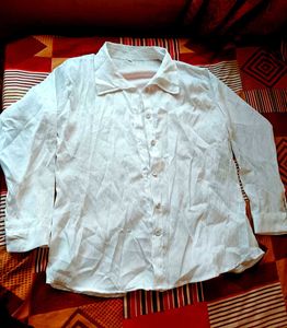 White Long Sleeve Button-Up