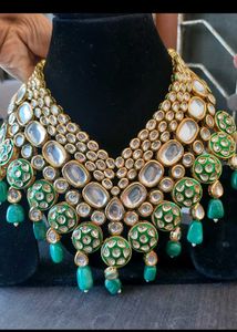 Ranihar Kundan Set Green
