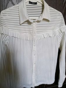 Shein Striped Button Down Shirt