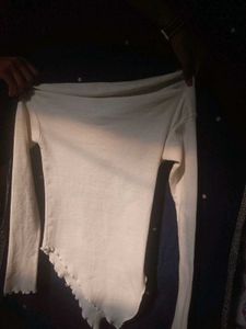 One-Shoulder Knit Top (Assymetrical Neck)