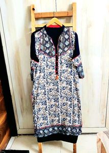 Floral Print Cotton Kurti Size-42-44
