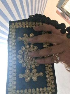 Embroidered Pouch with Beads