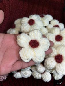 Crochet Puff Flowers ( 20 Pcs )