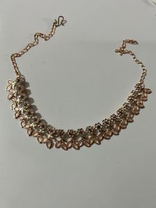 Rose Gold Necklace With Matching Earrings