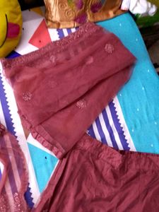 Elegant Maroon Embroidered Lehenga Choli Set
