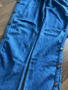 Button Accent Denim Pants