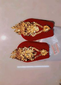 1 gram Elegant Gold Floral Drop Earrings