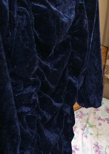 Chic Navy Velvet Ruched Mini Dress