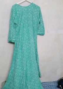 Teal Embroidered Kurta Set With Dupatta