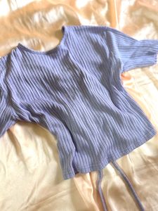 Cute Lavender Knot-detailed Top