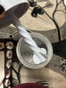 Cute Peach Top Plastic Tumbler with Straw