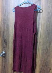 Maroon Overalls - Crop Top
