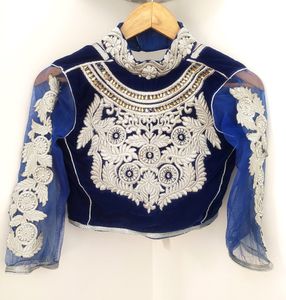 Velvet Collar Blouse