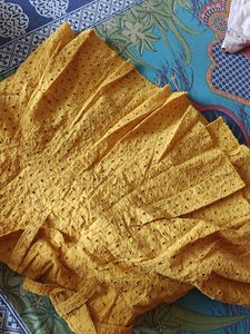Yellow Eyelet Skirt