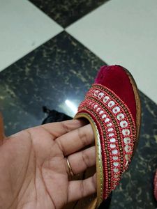 House of Pataudi RANI PINK Embellished Juttis
