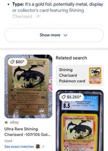Shining Charizard Card