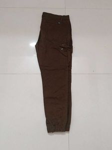 Brown Cargo Joggers