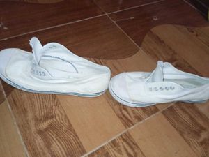 White Canvas Shoes