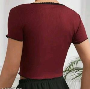 Crop Top With Cute Bow