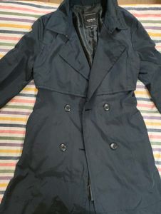 Elegant Navy Blue Trench Coat