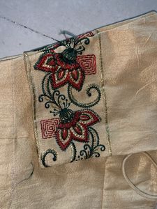 Half Sleeve Golden Blouse With Jumer