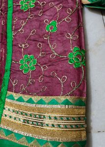 Purple Green Suit Material