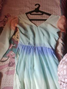 Pastel Ombre Long Sleeve Dress