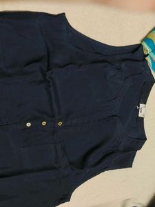 Navy Sleeveless Top