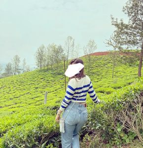 Zara Ripped Knee Jeans &amp; Striped Top