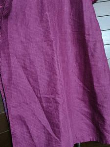 Women Purple Cotton Printed Kurta