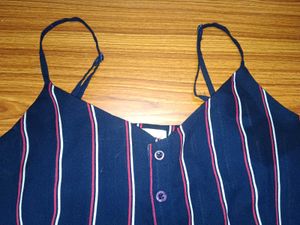 Striped Crop Top with Tie