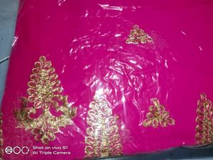 New Jari. Black Border Saari..full. Saari Borde