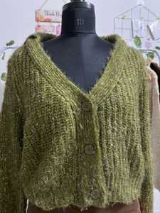 Olive Green Knit Cardigan( it’s new